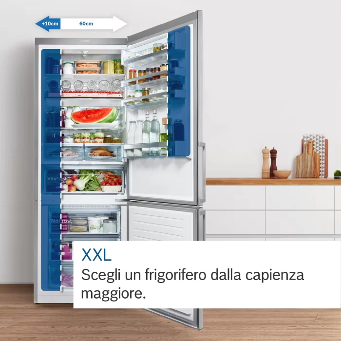 KGN49XLEA BOSCH  Frigo-congelatore combinato 203 x 70 cm, inox look