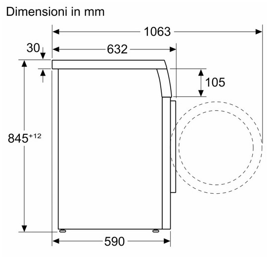 WUU28T29IT Bosch, Serie 6, Lavatrice a carica frontale, 9 kg, 1400 rpm A