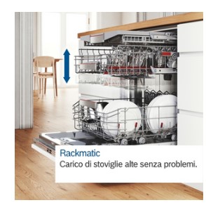 SMI4ECS21E Bosch, Serie 4, Lavastoviglie confrontalino Acciaio B