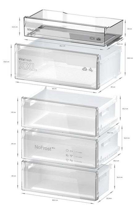 KGN492LDF Bosch serie 4 frigo metal look Classe D