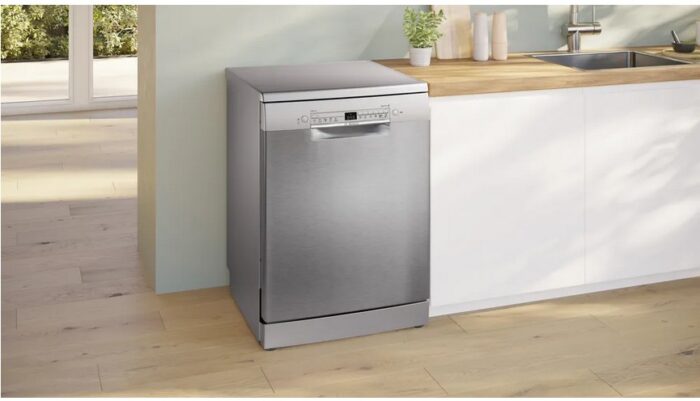 SMS2HTI02E Bosch Serie 2, Lavastoviglie 60 cm, Acciaio