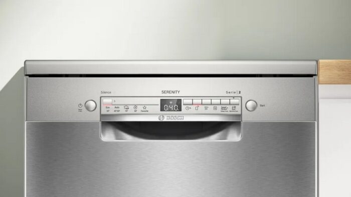 SMS2HTI02E Bosch Serie 2, Lavastoviglie 60 cm, Acciaio
