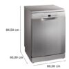 SMS2HTI02E Bosch Serie 2, Lavastoviglie 60 cm, Acciaio