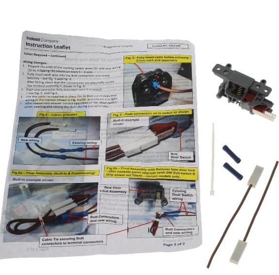 C00362097 Whirlpool bloccoporta lavastoviglie originale 482000023522