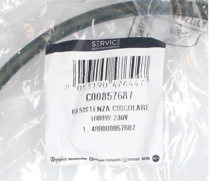 C00857687 Whirlpool resistenza forno originale 488000857687
